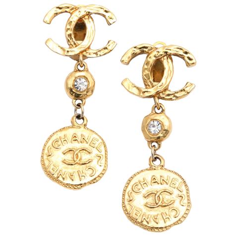 chanel cc earrings sizes|Chanel long earrings price.